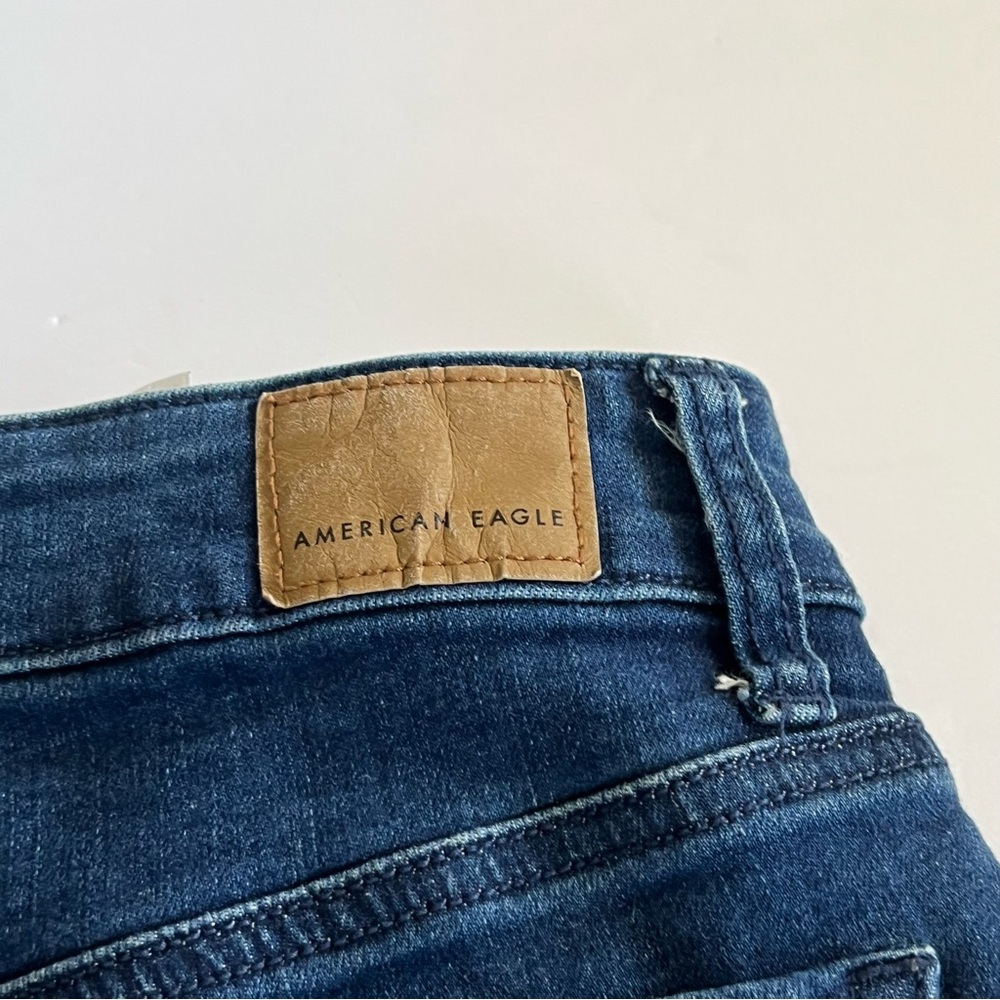 American Eagle Hi Rise Sailor Denim Jean Shorts Size 2 - Picture 8 of 9
